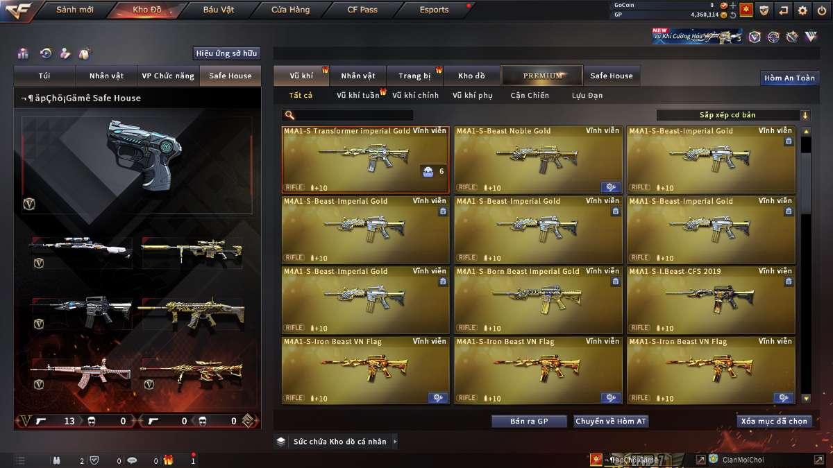 shop acc cf uy tin gia re